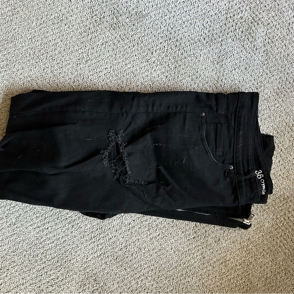 Black Rip & Distressed Skinny Jeans 36W/36L - Picture 8 of 8